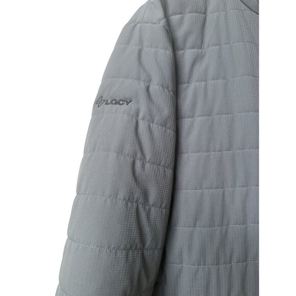 Bylt Mens Harbor Puffer Jacket Size L Gray Outdoor Full Zip Gorpcore Performance - Picture 3 of 9